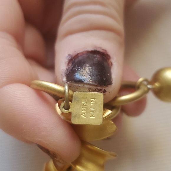 Anne Klein Gold Statement Necklace - Picture 3 of 4